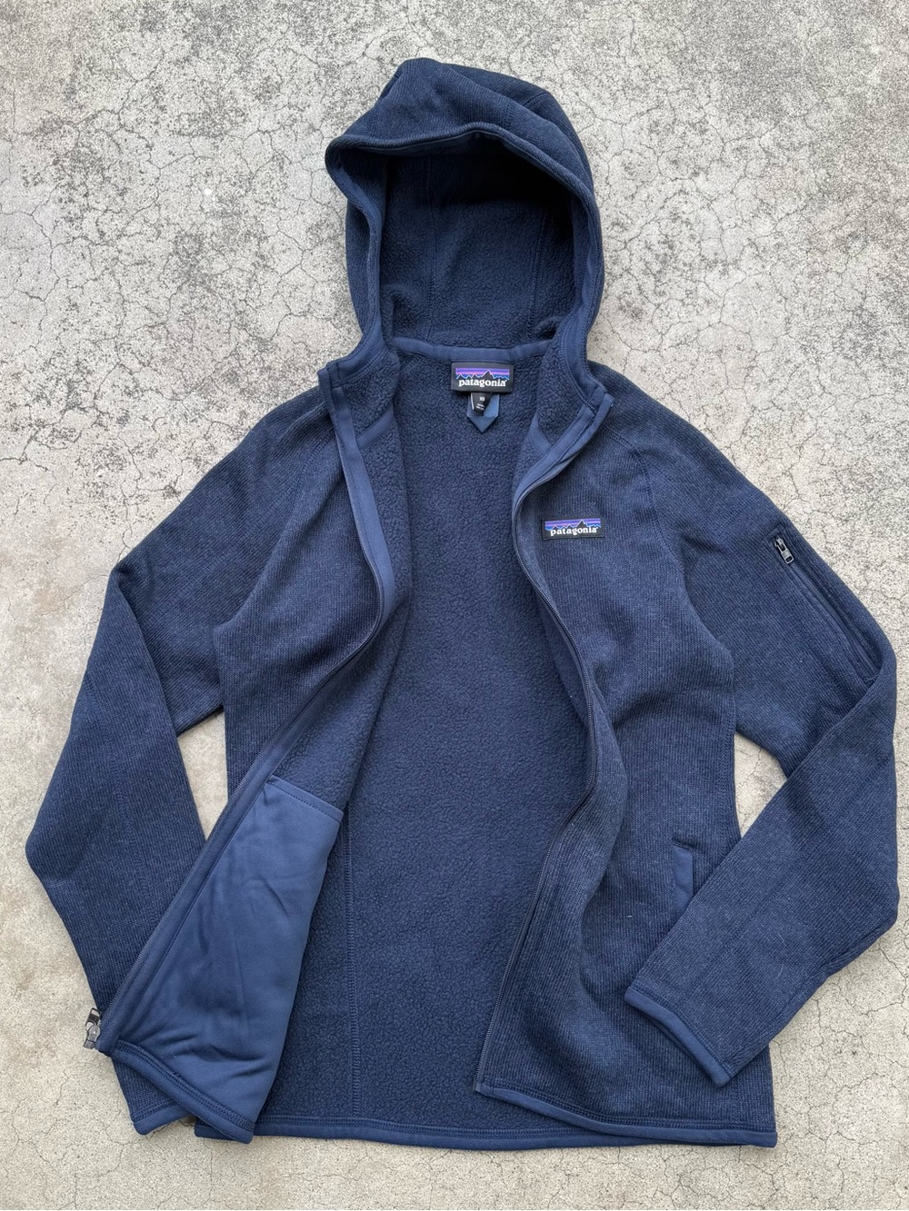 Patagonia NENA Fleece Full Zip Hooded Sweater Blue Women’s  XS